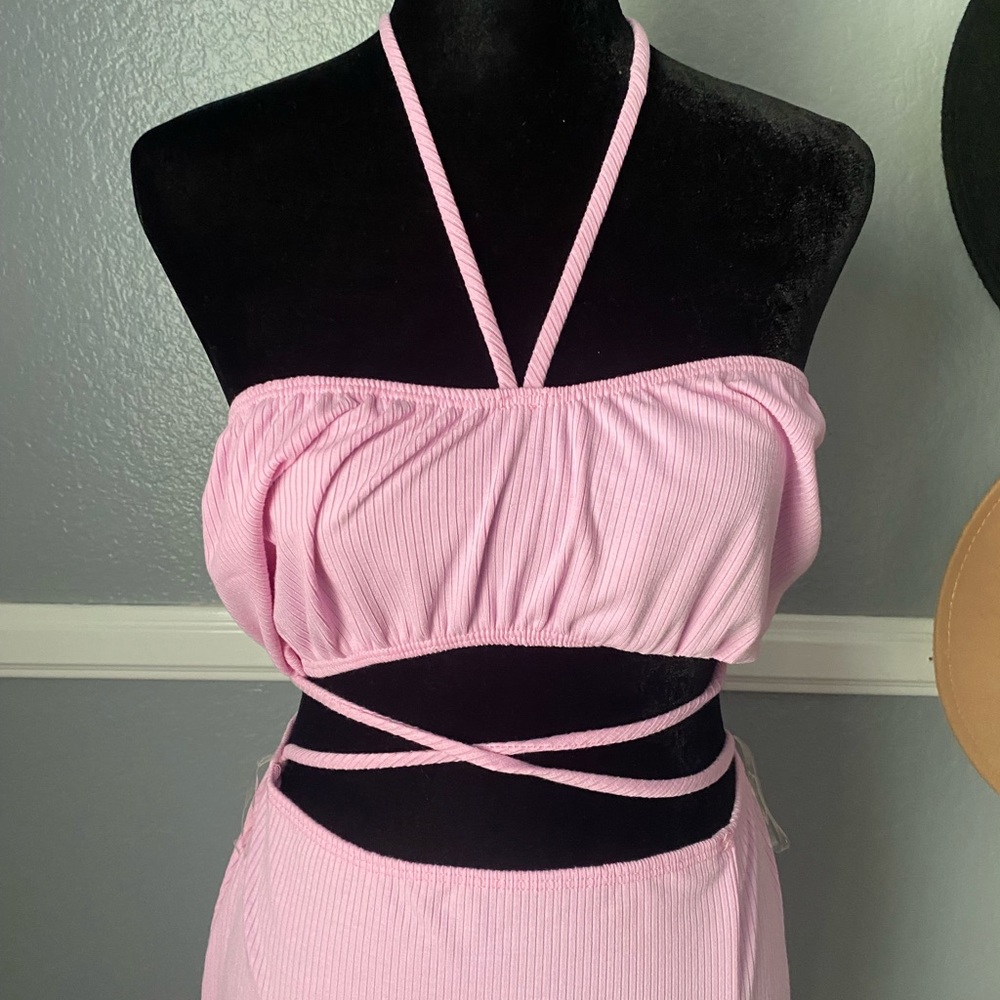 Pink Crop Top Set - Picture 3 of 4